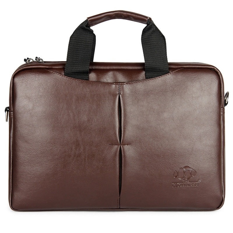 THE CLOWNFISH 13 inch / 14 inch Leatherette Laptop and Tablet Bag - Macbook Pro, Macbook Air Laptop Bags (Brown)