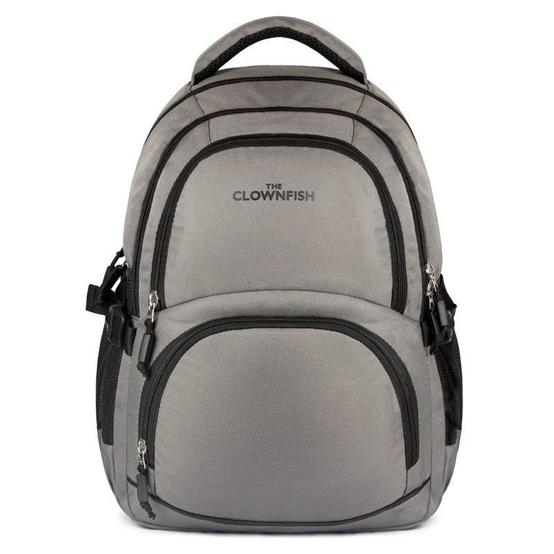 THE CLOWNFISH 26 Ltrs Black Laptop Backpack - Cushioned Sleeve, Stylish Zippers | 15.6 inch | Solid Color