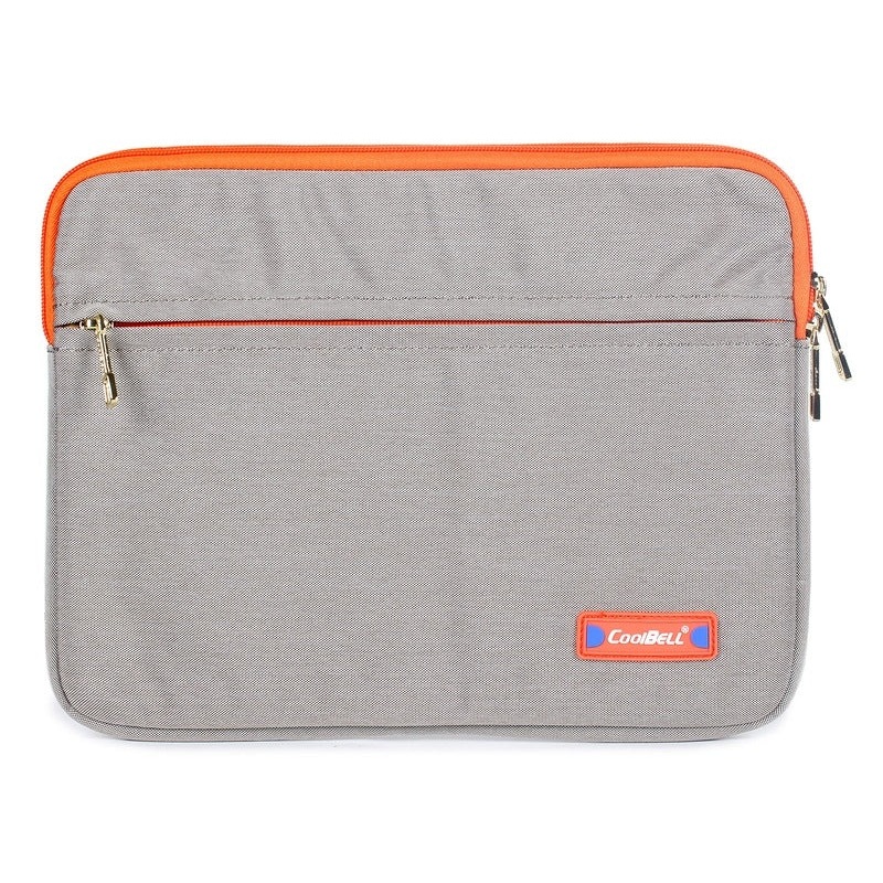 THE CLOWNFISH CoolBELL Unisex Water Resistant Nylon 11 inch Tablet Bag Sleeve (Beige)