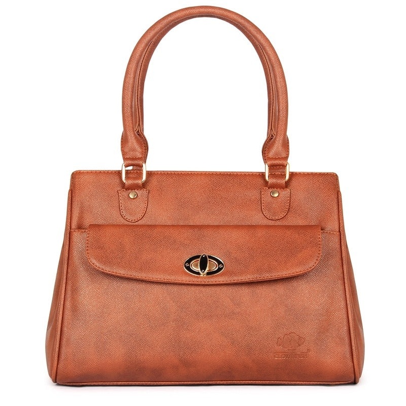 THE CLOWNFISH Doyenne Synthetic 32 cms Sand Brown Messenger Bag
