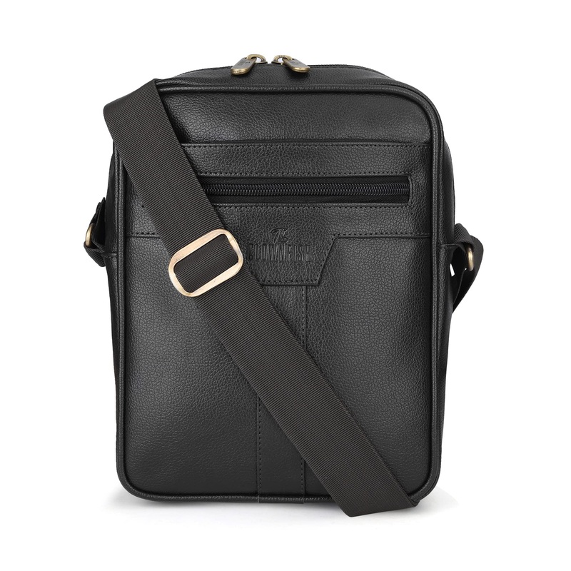 THE CLOWNFISH Fiona Series Sling Bag - Water Resistant, Stylish Design | 3.5L Capacity | Black