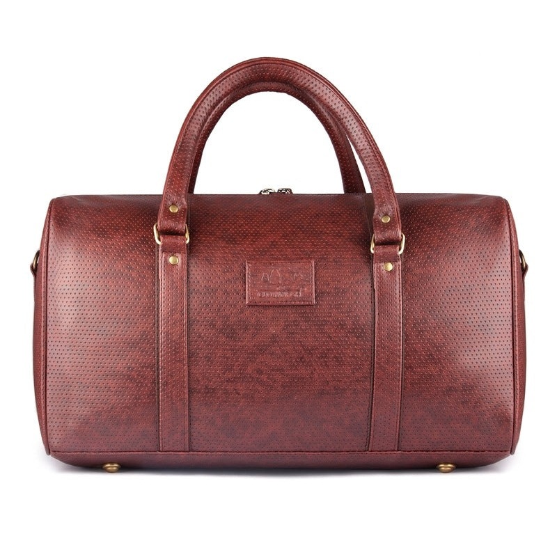 The Clownfish Imperial 32 L Vegan Leather Travel Duffle Bag - Spacious, Comfortable Design | Brown
