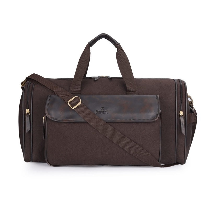 The Clownfish Mens & Womens Polyester Harmony 30 litres Canvas Overnight Travel Duffle Bag (Navy Blue)