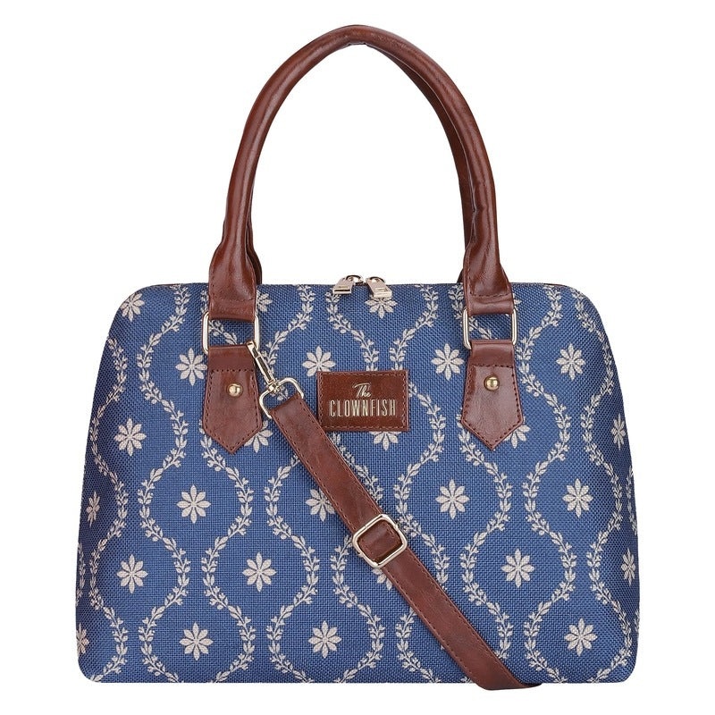 THE CLOWNFISH Montana Series Handbag for Women Office Bag Ladies Purse Shoulder Bag Tote For Women College Girls (Royal Blue)