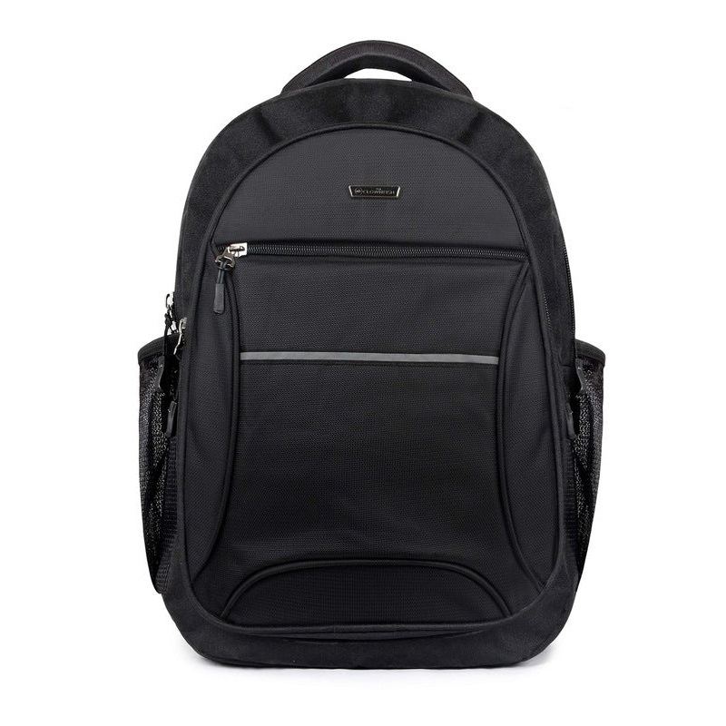 THE CLOWNFISH Persuader 27 Litre Black Backpack - Water Resistant, Padded | 3 Compartments | Black