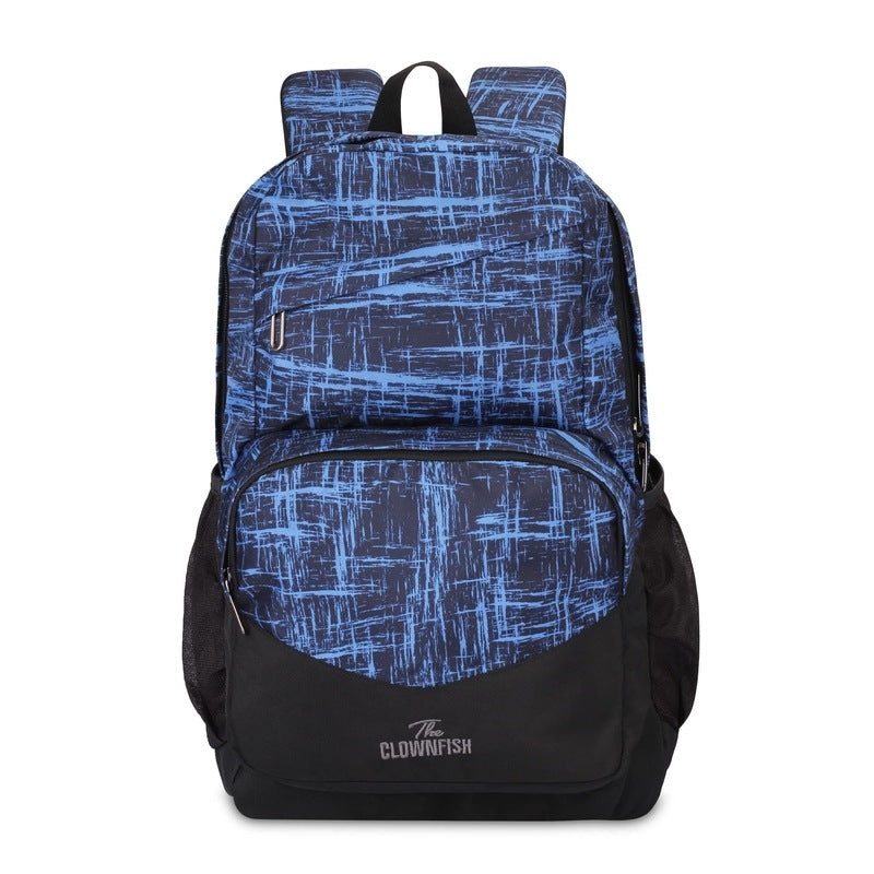 THE CLOWNFISH Valeria Polyester 16 Litres Unisex Travel Laptop Backpack for 14 inch Laptop (Cobalt Blue)