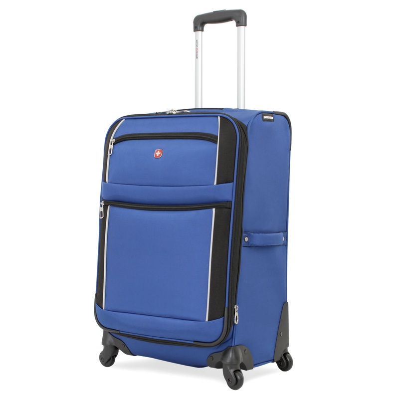 SWISSGEAR 7378 Large Checked Spinner in Blue/Black