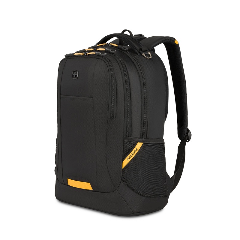 SWISSGEAR Cecil Laptop Backpack in Black/Gold