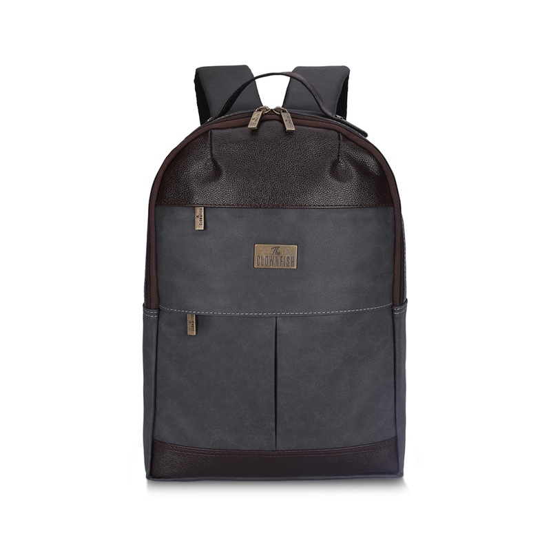 THE CLOWNFISH Cybershield Laptop Backpack - Stylish, Water-resistant | 15.5L | Dark Grey