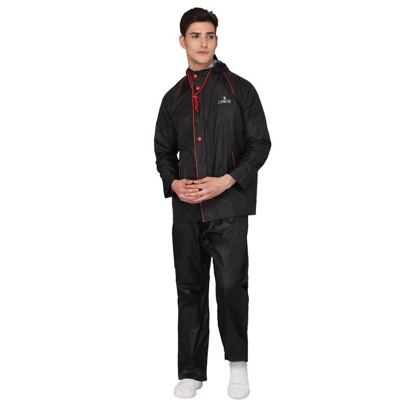 THE CLOWNFISH Men's Plain/Solid Raincoat (CAPTAIN-202-XL-MH_Mehndi_XL)