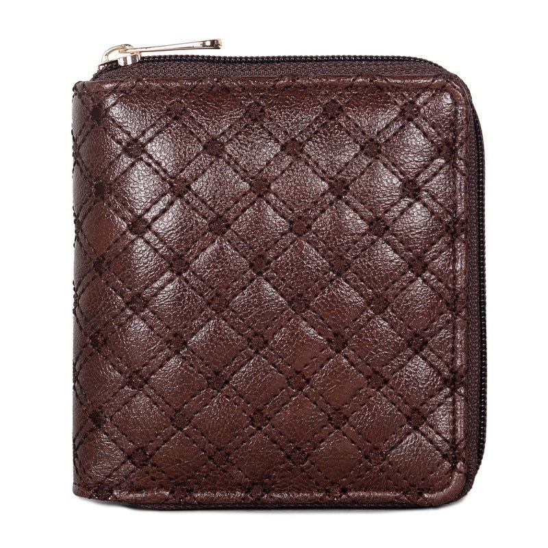 Wrist Wallet Clutch Purse - Stylish & Compact with Embroidered Design | Dark Brown