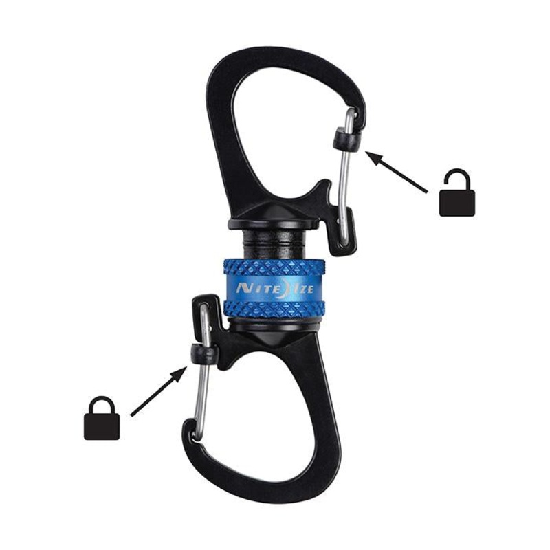 Slidelock 360 Magnetic Locking Dual Carabiner