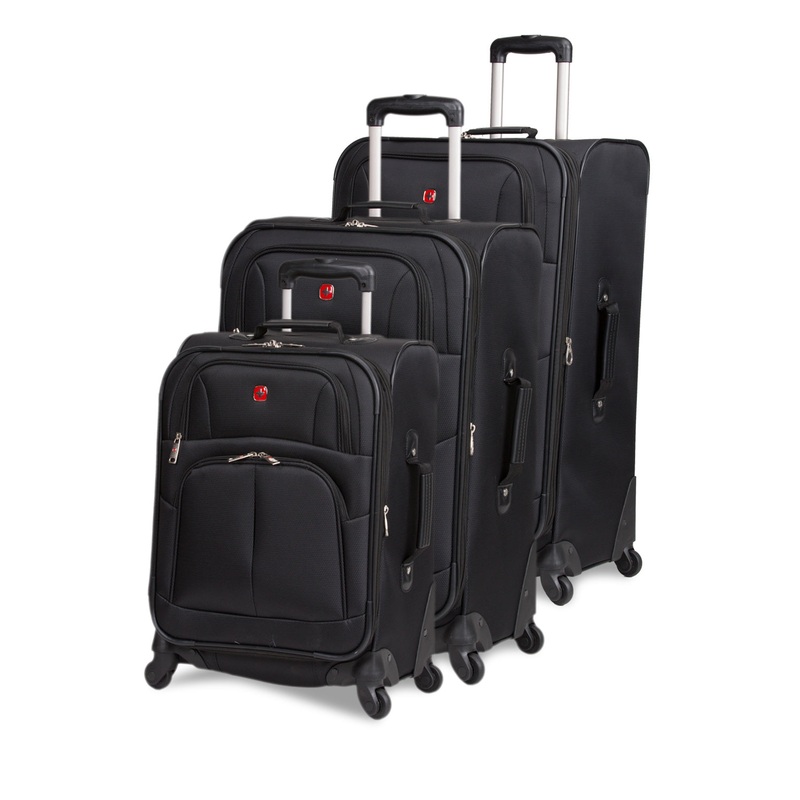 SWISSGEAR 6053 3-Piece Spinner Set in Black