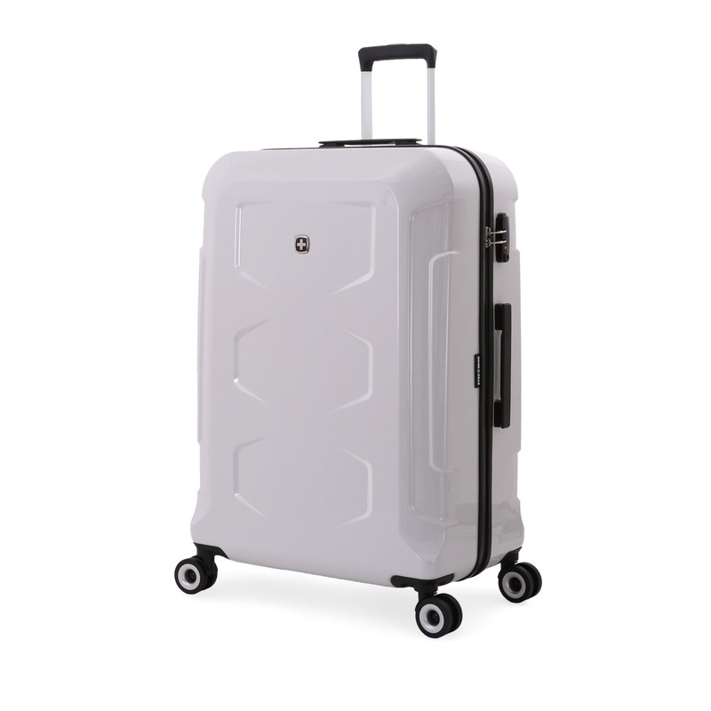 SWISSGEAR 6572 Large Checked Spinner in White
