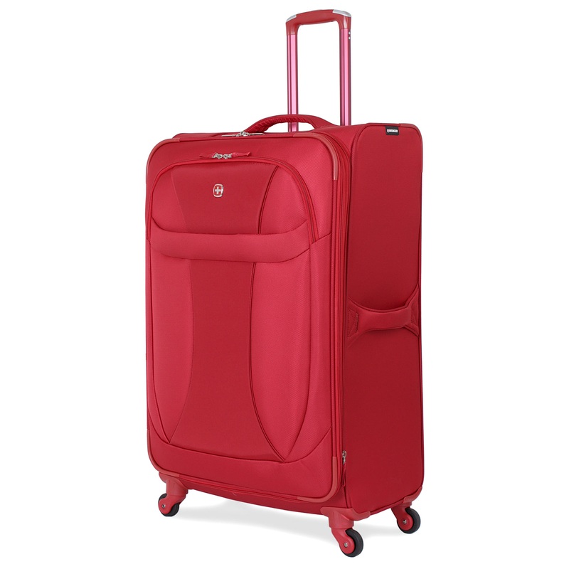 SWISSGEAR 7208 Large Checked Spinner in Red