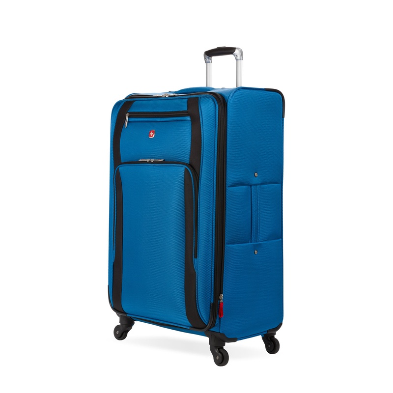 SWISSGEAR 7758 Large Checked Spinner in Blue/Black