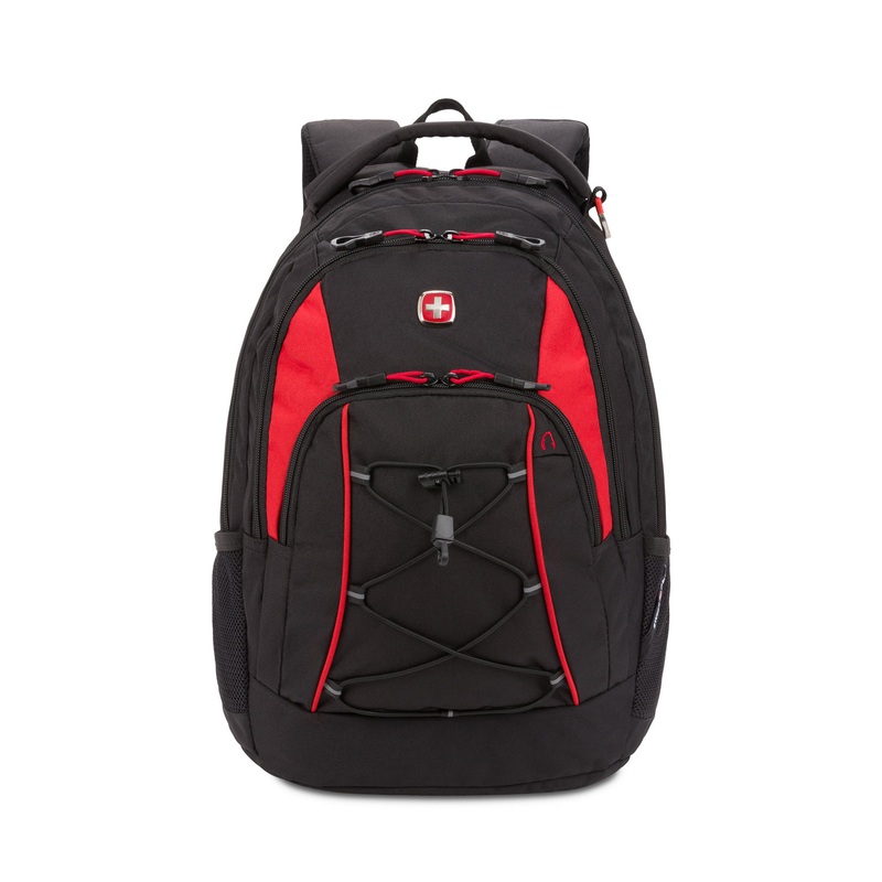 SWISSGEAR Bungee Core Laptop Backpack in Black/Red