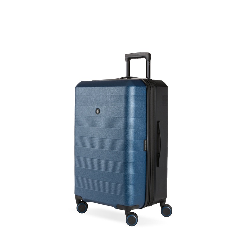 SWISSGEAR Duet Medium Checked Spinner in Navy/Black