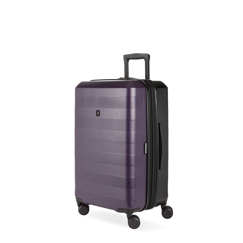 SWISSGEAR Duet Medium Checked Spinner in Plum/Black