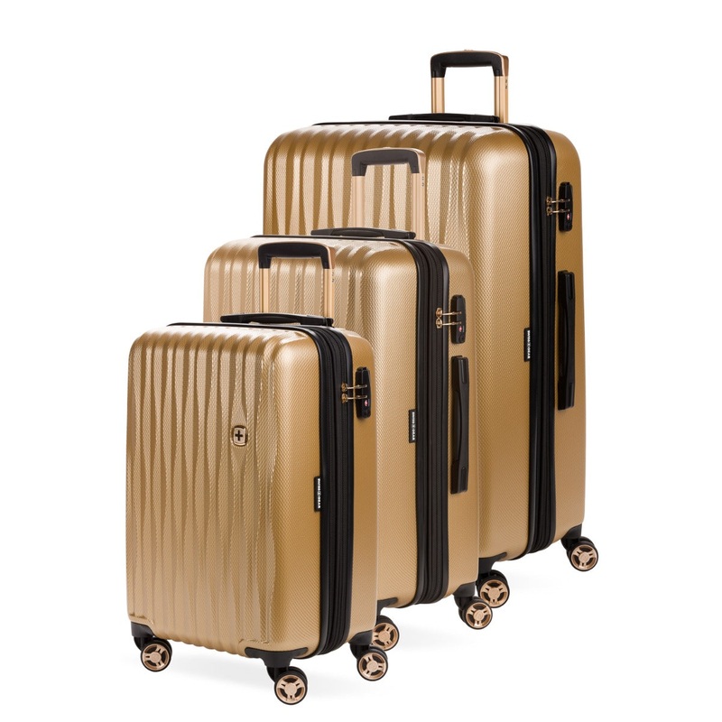 SWISSGEAR Energie 3-Piece Spinner Set in Gold
