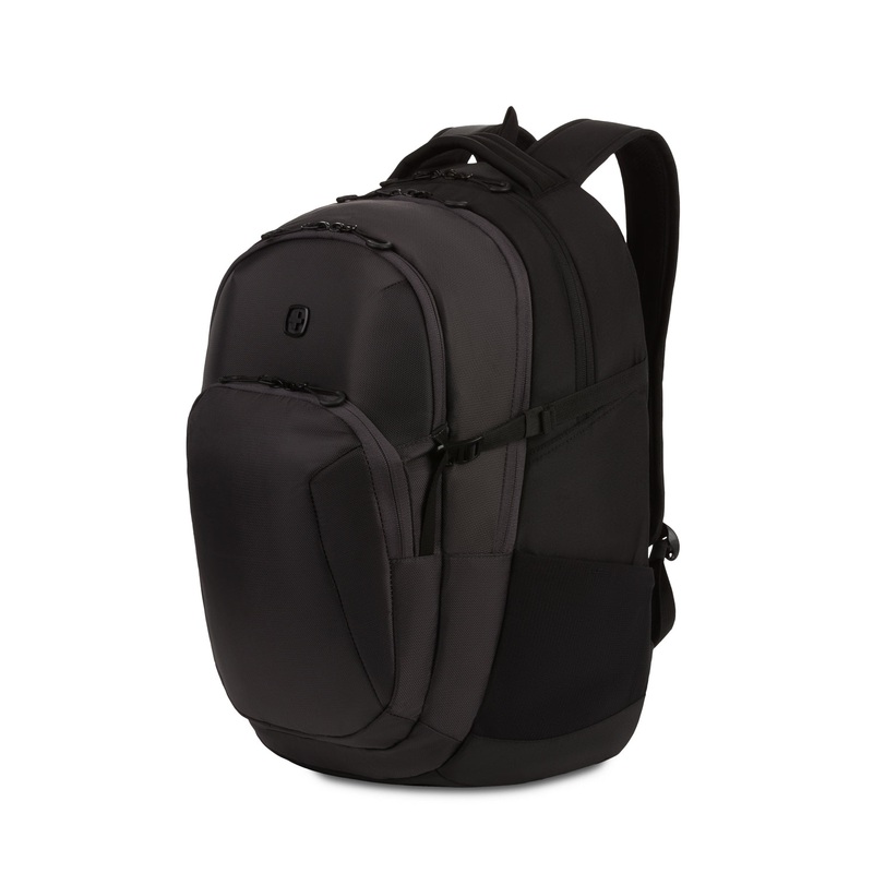 SWISSGEAR Fusion Pro Laptop Backpack in Black/Dark Grey