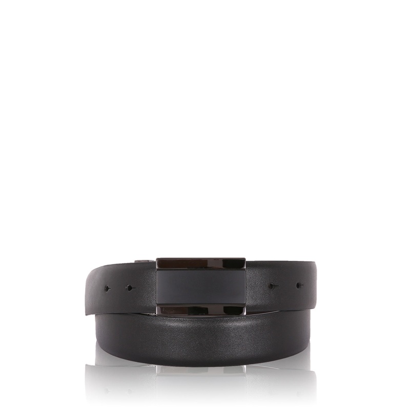 SWISSGEAR Plaque Buckle XLarge Leather Belt in Black