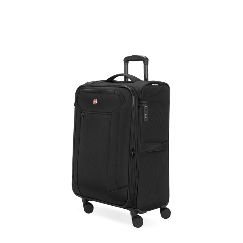 SWISSGEAR Stride Medium Checked Spinner in Black