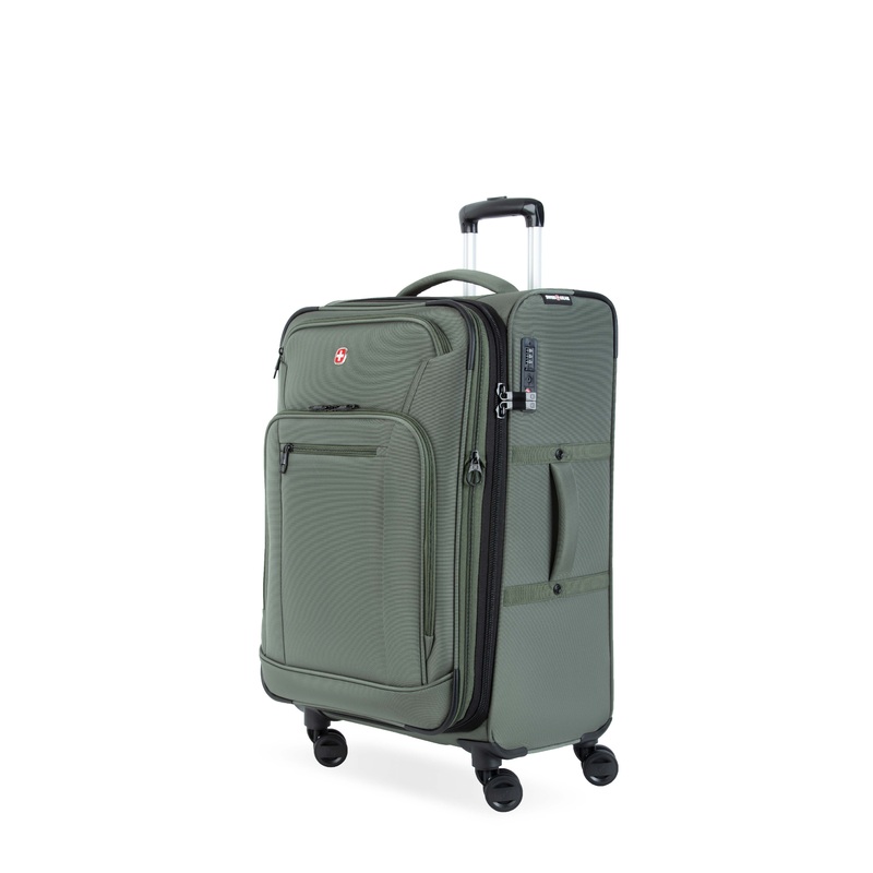 SWISSGEAR Zurich Medium Checked Spinner in Green