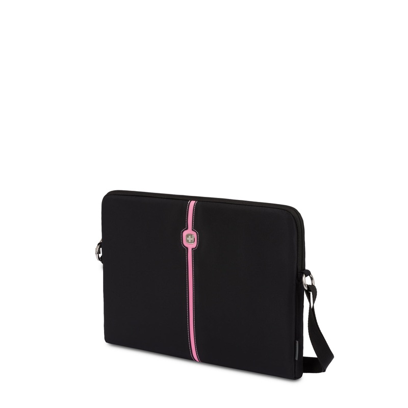 Wenger Maya 16" Padded Laptop Sleeve in Black/Pink