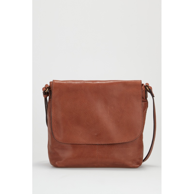 Maya Leather Flap Crossbody Bag