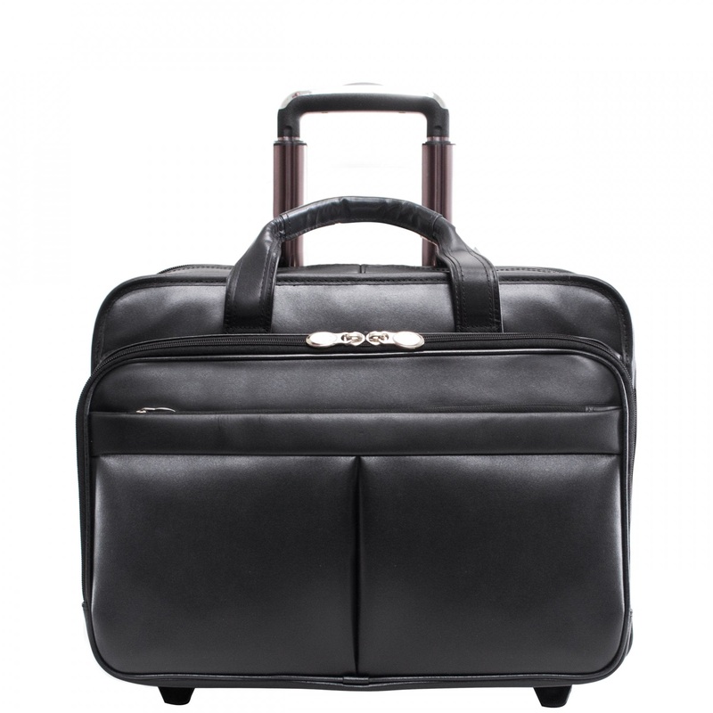 Bowery 15.6" Leather Wheeled Laptop Briefcase