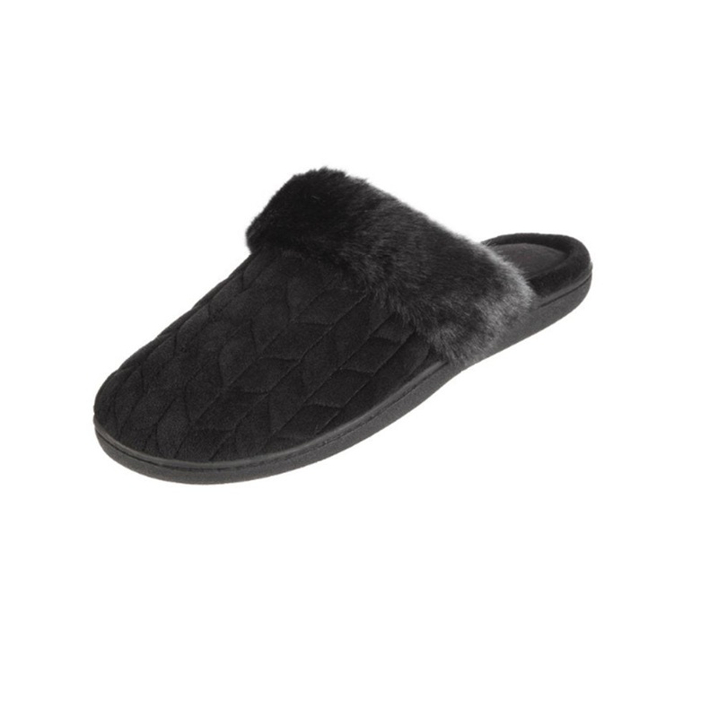 Isotoner Women's Quilted Velour Clog