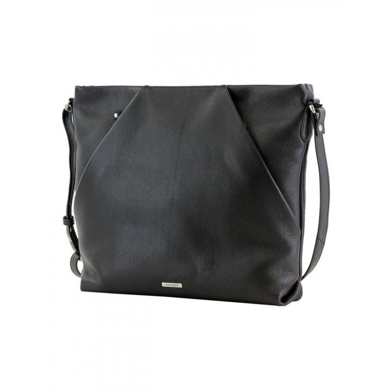 Joan Weisz Cadet Black Zip Top Crossbody Bag