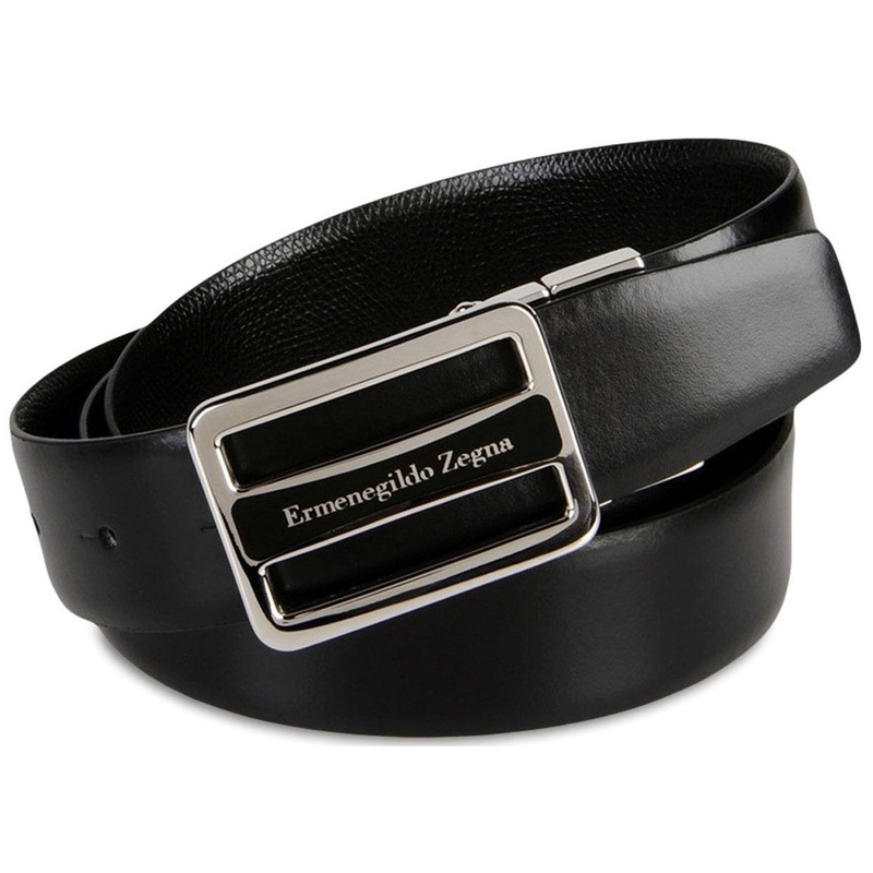 Men's Reversible and Adjustable Calfskin Leather Belt
