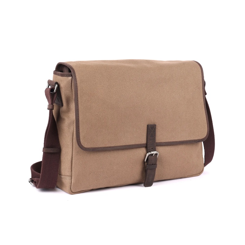 RH-2532 Budapest Canvas satchel with leather trim