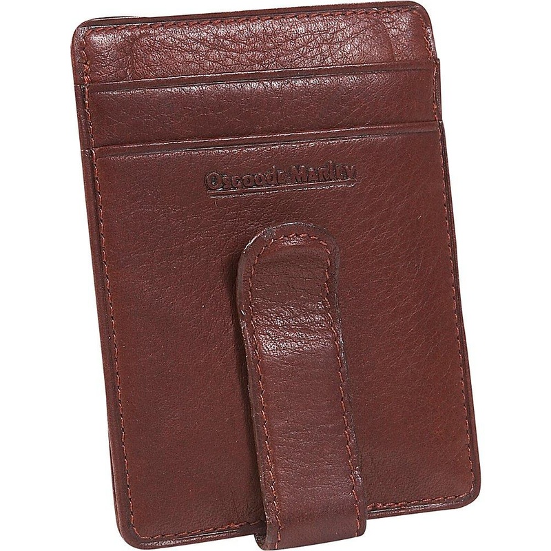 Cashmere ID Front Wallet Pocket Clip Wallet Brandy