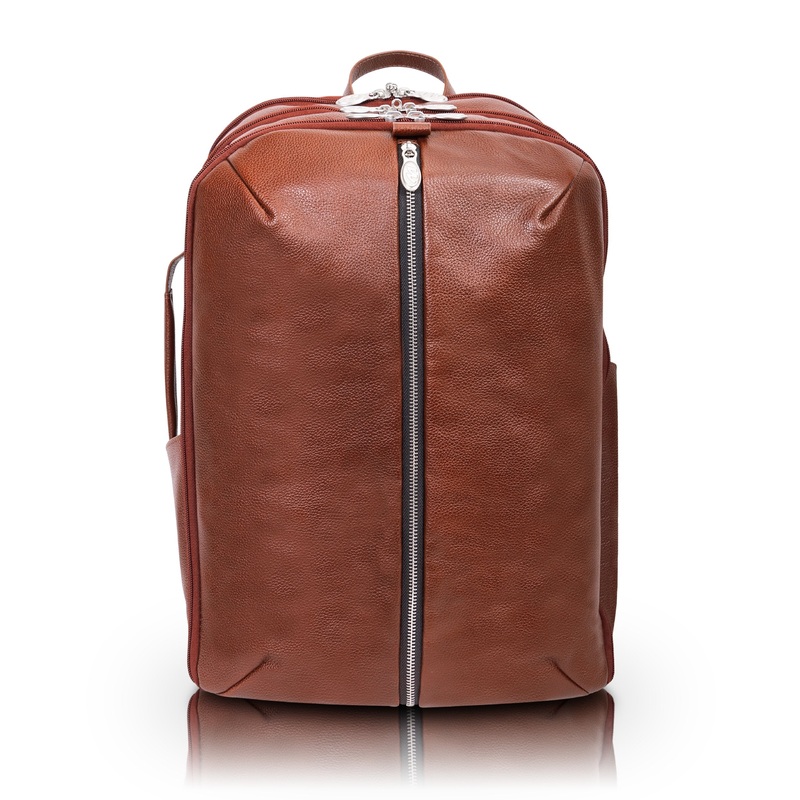 Englewood 17" Leather Triple Compartment Carry-All Laptop & Tablet Weekend Backpack