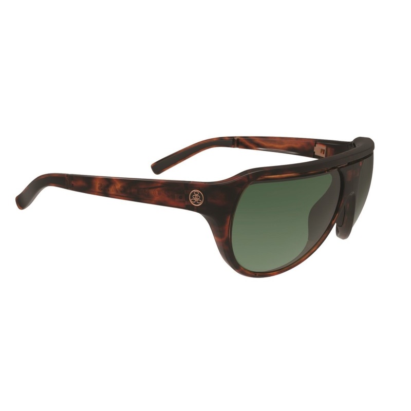 Pop-out Folding PopAir Sunglasses; Tortoise Gloss & Polarized Green