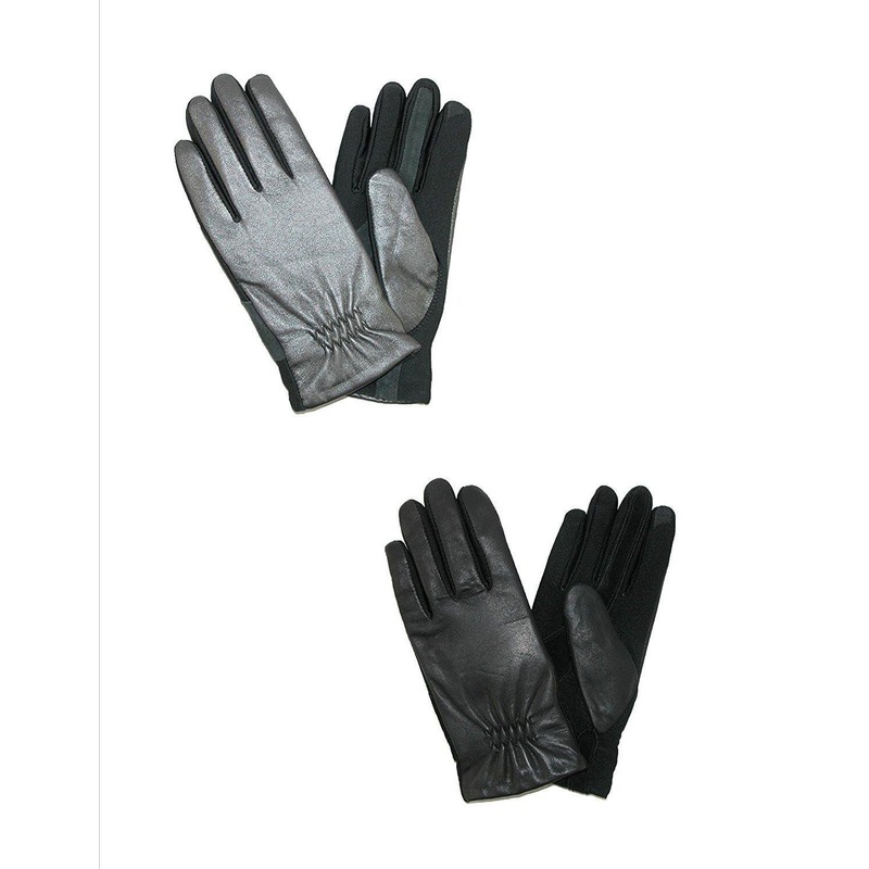 Smartouch Stretch Leather W/spandex Palm and Partial Back Gather