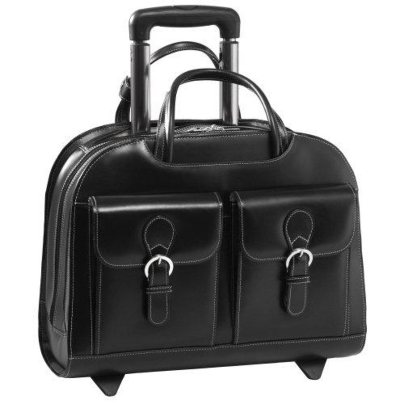 Davis Leather 15.4" Wheeled Ladies' Laptop Case