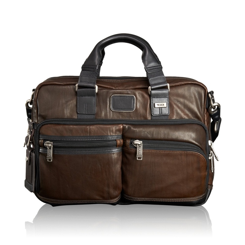 Bravo Leather Men's Andersen Slim Commuter Brief Dark