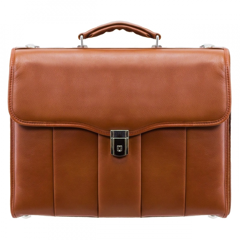 North Park 15.4" Leather Executive Laptop Briefcase
