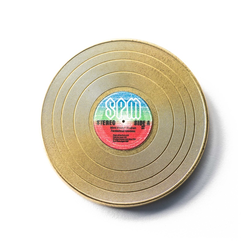 Record Spinner Brass