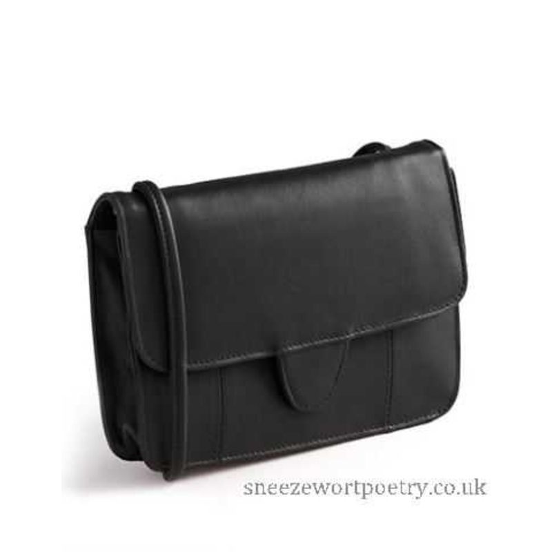 Derek Alexander Leather Ladies' Handbag Small E/W Half Flap Crossbody
