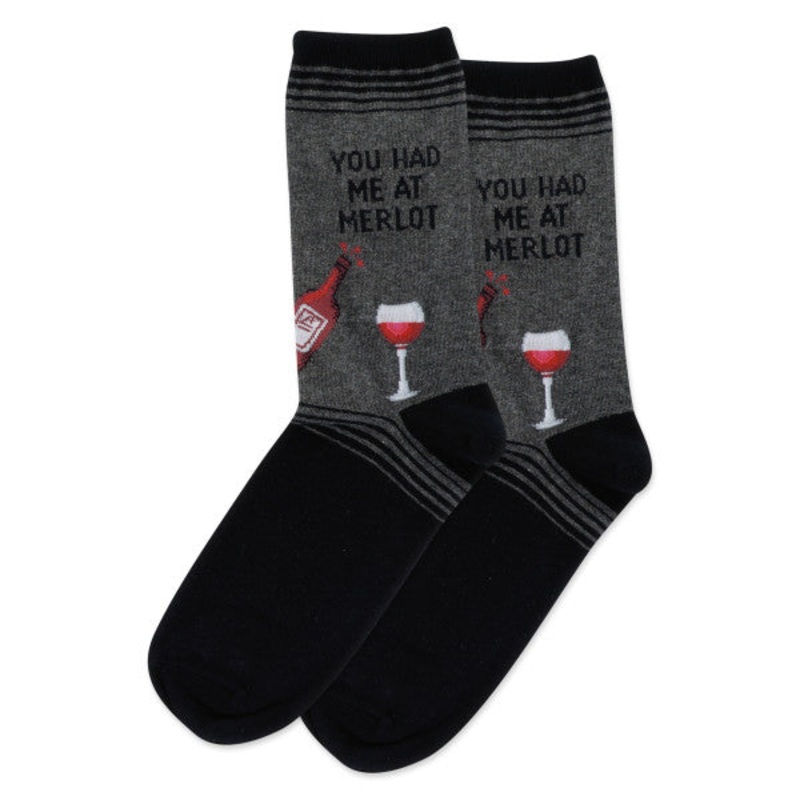 WOMEN'S YOU HAD ME AT MERLOT SOCKS