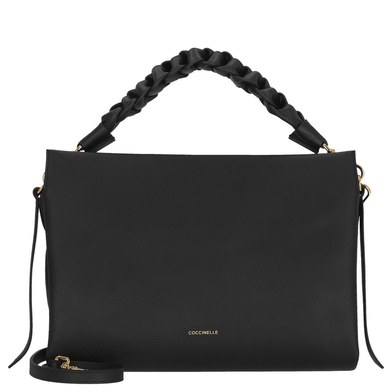 Coccinelle Boheme Grana Double - Henkeltasche 33 cm (noir/cuir)