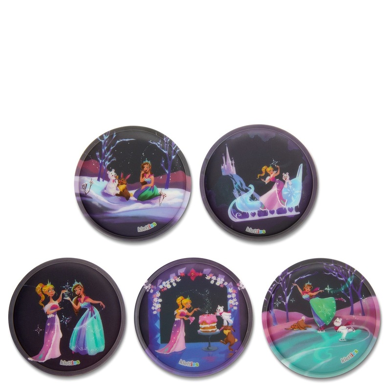 Ergobag Zubehr Klettie - Set 5 tlg. matt (Prinzessin auf dem Eis)