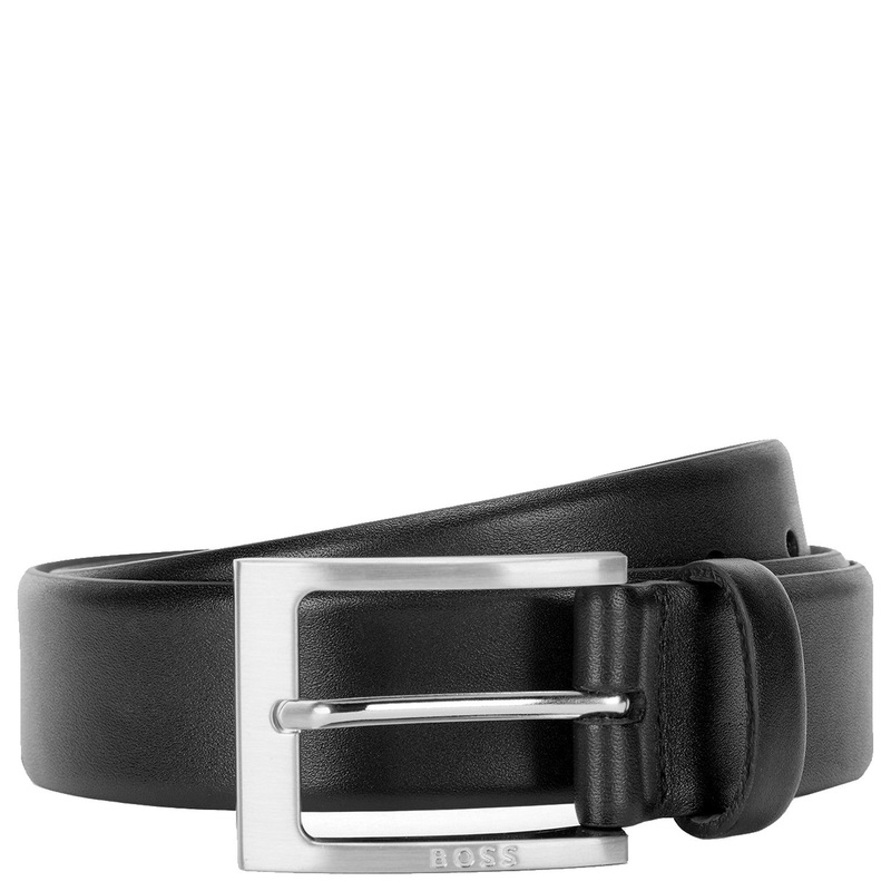 BOSS Barnabie - Ledergrtel mit Dornschliee 3.5 cm (black, 95)