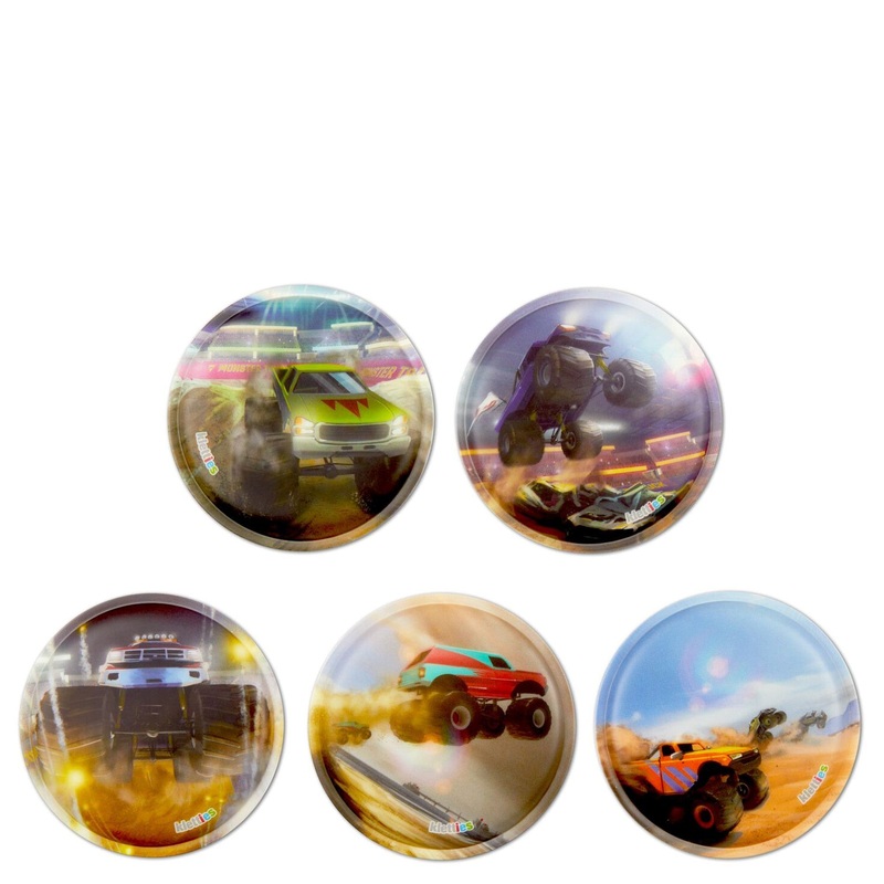 Ergobag Zubehr Klettie - Set 5 tlg. matt (Monstertrucks)