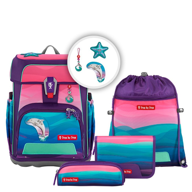 Step by Step Cloud Ocean - Schulranzen Set 5tlg. (Dolphin Lana)